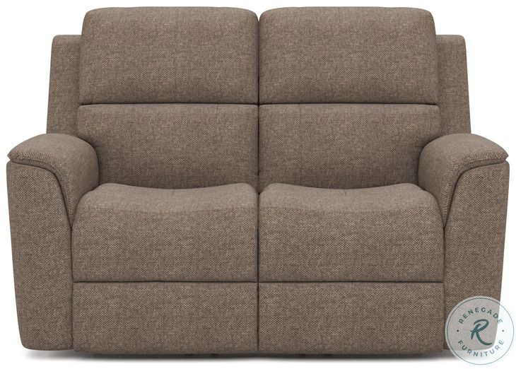 Henry Brown Power Reclining Loveseat with Power Headrest and Lumbar