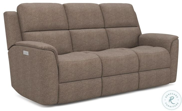 Henry Brown Power Reclining Sofa with Power Headrest and Lumbar