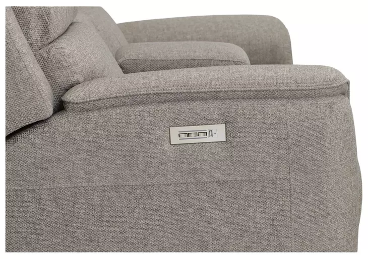 Henry Brown 75" Power Reclining Console Loveseat with Power Headrest and Lumbar