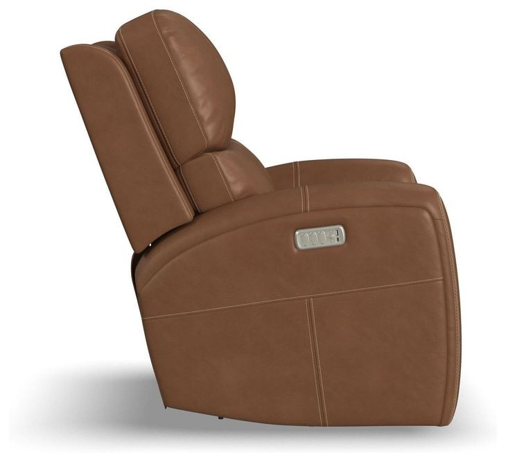 Linden Caramel Leather Zero Gravity Swivel Gliding Power Recliner with USB Charging and Heat Massage