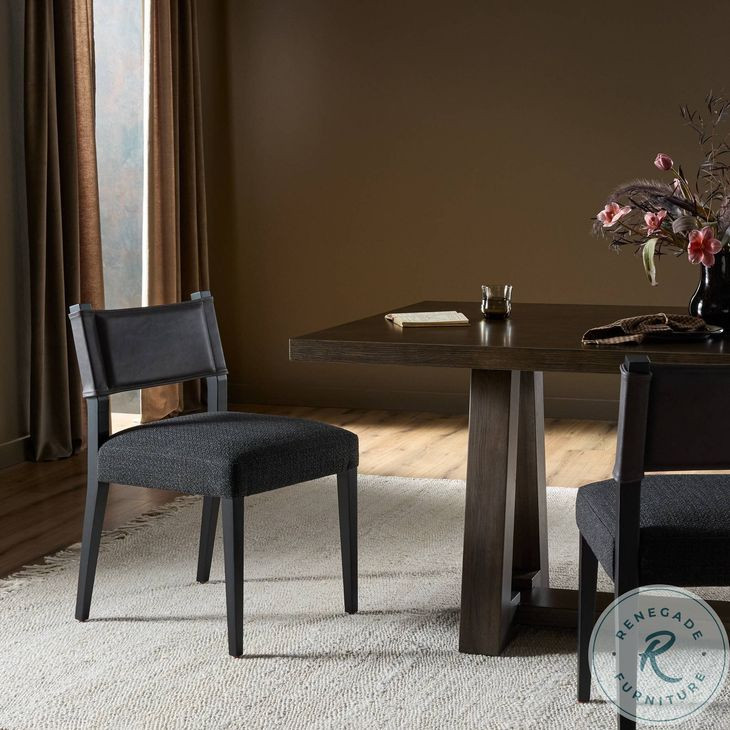 Ferris Gibson Black Performance Fabric Dining Chair Set of 2