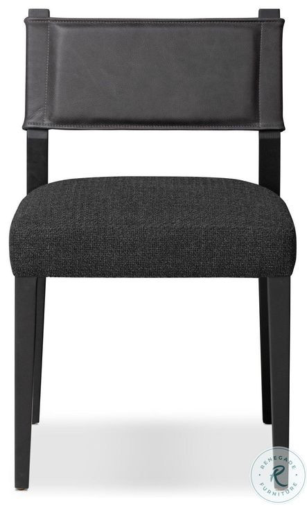 Ferris Gibson Black Performance Fabric Dining Chair Set of 2