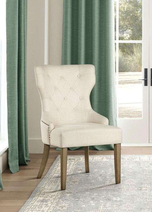 Florence Beige Upholstered Side Chair