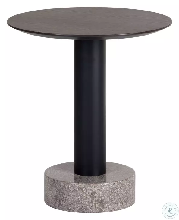 Monaco Raw Umber And Black End Table