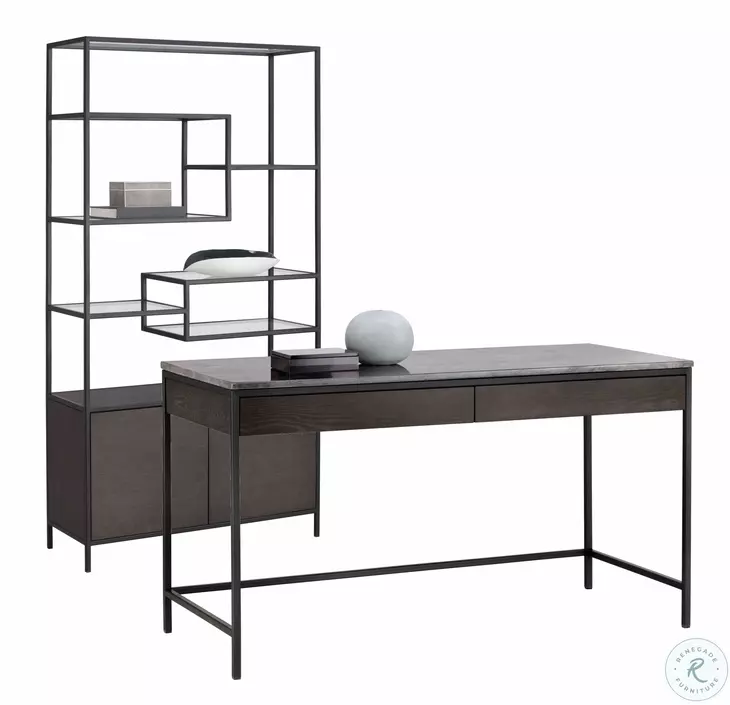 Vandale Charcoal Grey Bookcase