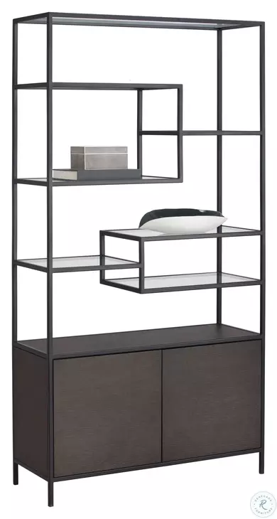 Vandale Charcoal Grey Bookcase