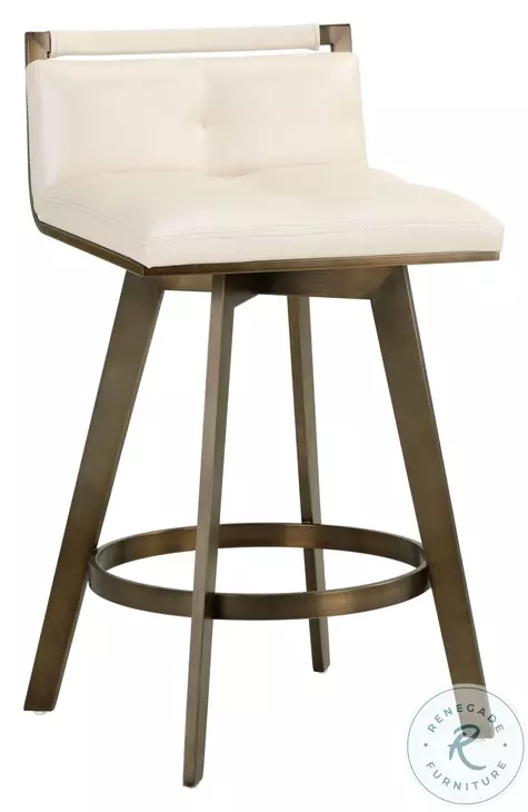 Arizona Castillo Cream Swivel Counter Height Stool