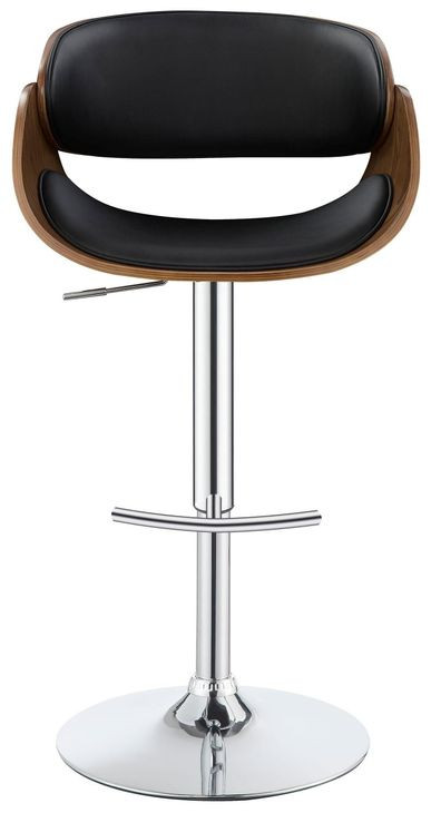 Dana Black And Chrome Adjustable Bar Stool