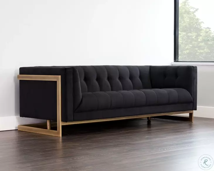 Kionas Abbington Black 87" Sofa