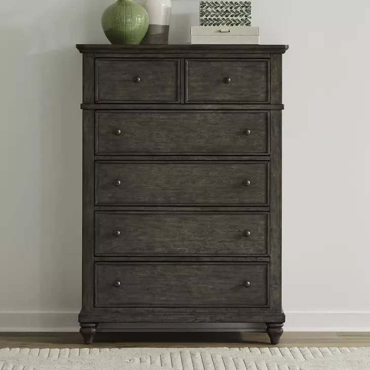 Twin Lakes Gray 5 Drawer Chest