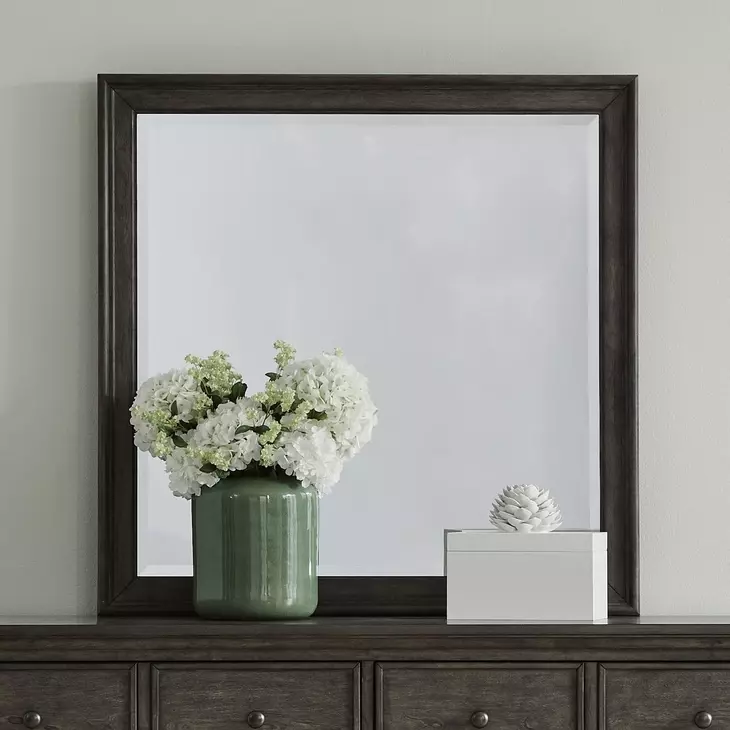 Twin Lakes Gray Square Dresser Mirror