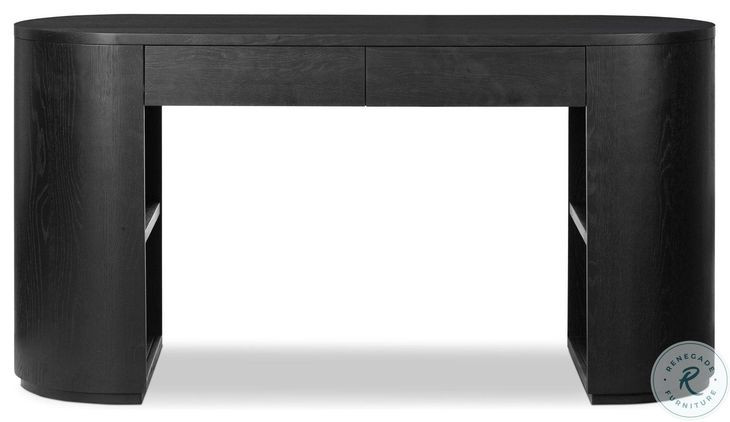 Pilar Ebony Oak Veneer 60" Drawer Desk