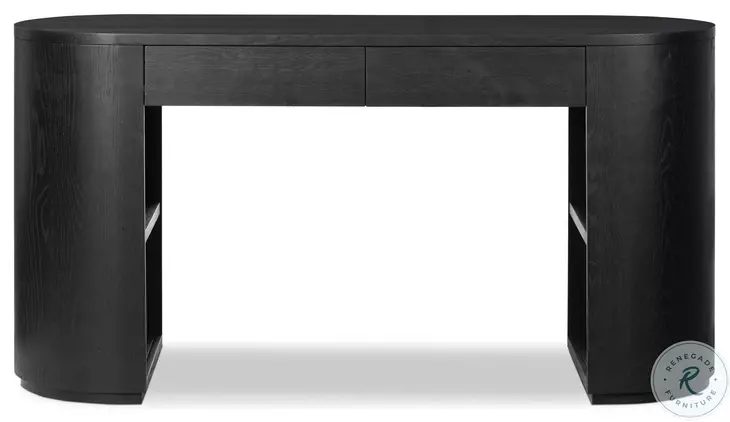 Pilar Ebony Oak Veneer 60" Drawer Desk