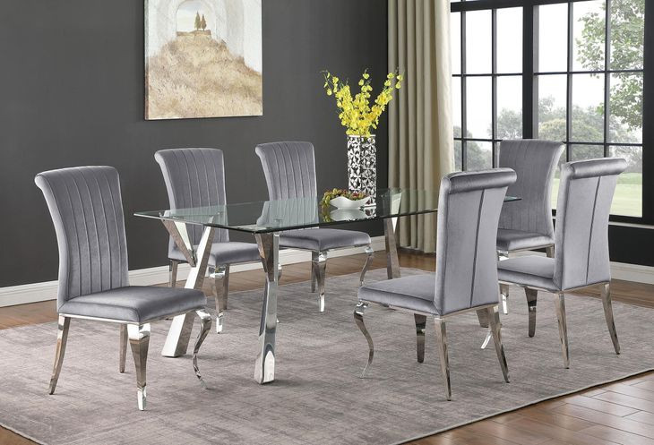 Carone Grey Side Chair Set of 4