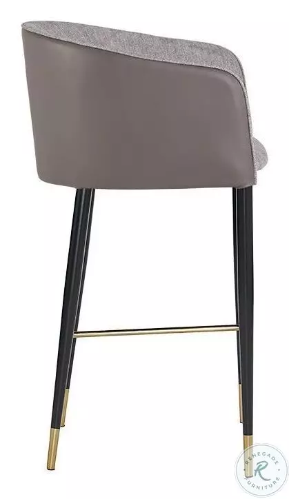 Hampton Flint Grey And Napa Taupe Bar Stool