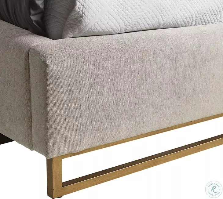 Bryce Polo Club Stone Upholstered Platform Bedroom Set