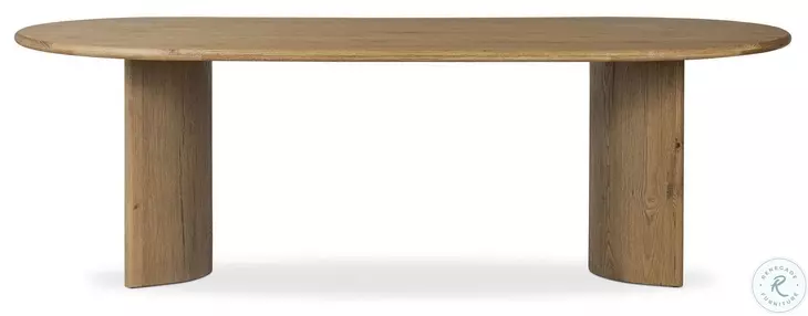 Paden Worn Oak Veneer 94" Oval Dining Table