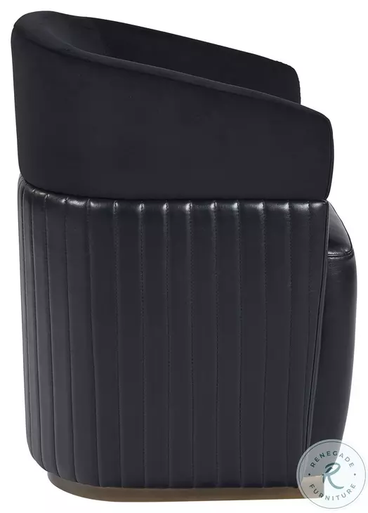 Genval Abbington And Cantina Black Wheeled Lounge Chair