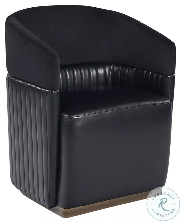 Bronte Abbington And Cantina Black Wheeled Lounge Chair