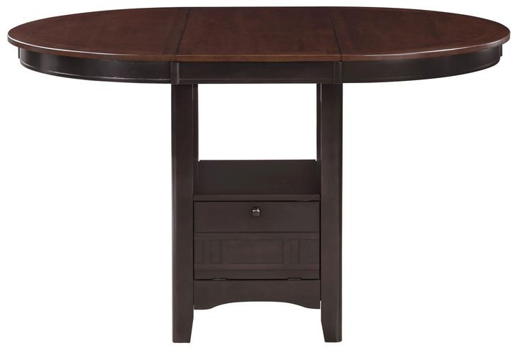 Lavon Light Chestnut and Espresso Extendable Counter Height Dining Table