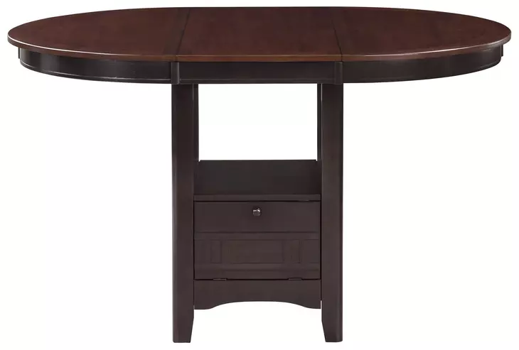 Lavon Light Chestnut and Espresso Extendable Counter Height Dining Table