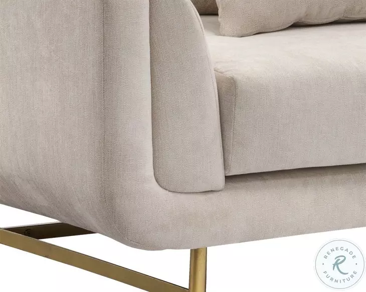 Zarina Polo Club Muslin Performance Fabric Sofa