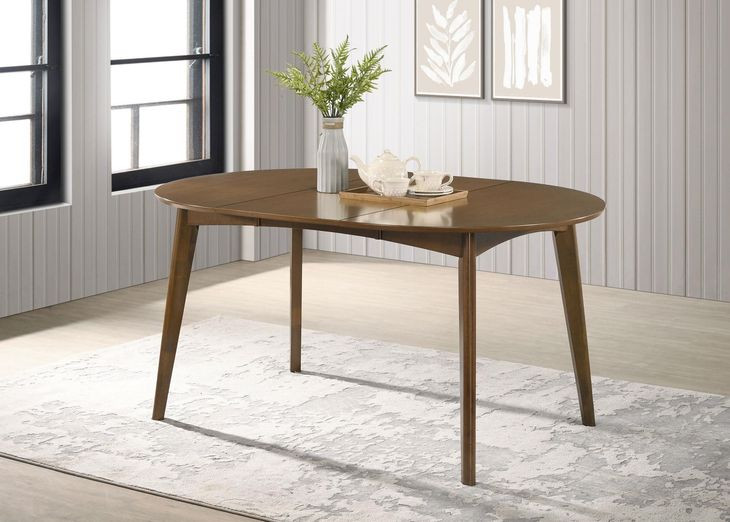 Malone Dark Walnut Extendable Round Dining Table