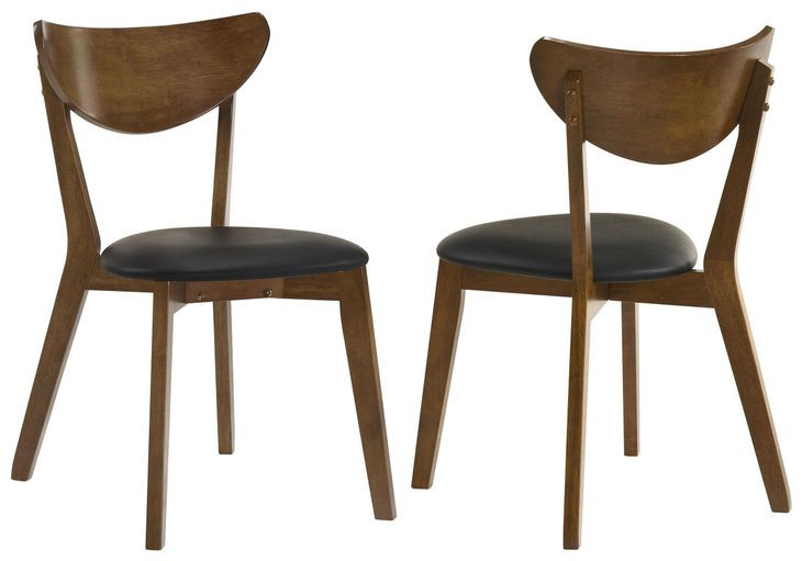 Malone Black Upholstered Side Chair Set of 2