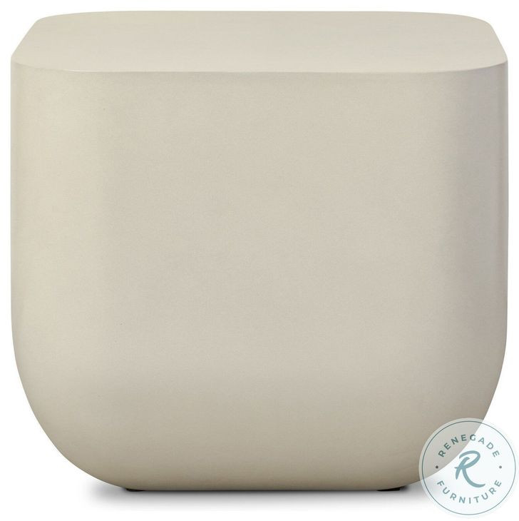 Ivan White Concrete Square End Table