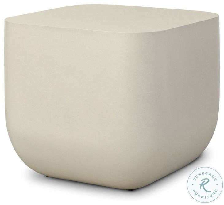 Ivan White Concrete Square End Table