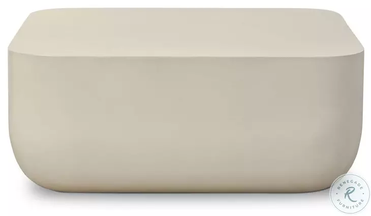 Ivan White Concrete Square Occassional Table Set