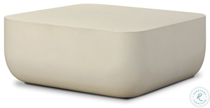 Ivan White Concrete Square Coffee Table