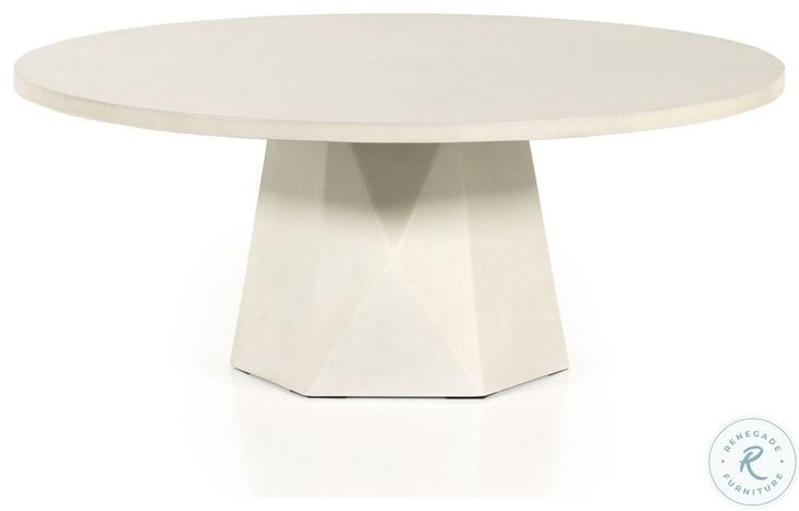 Bowman White Concrete Outdoor Coffee Table