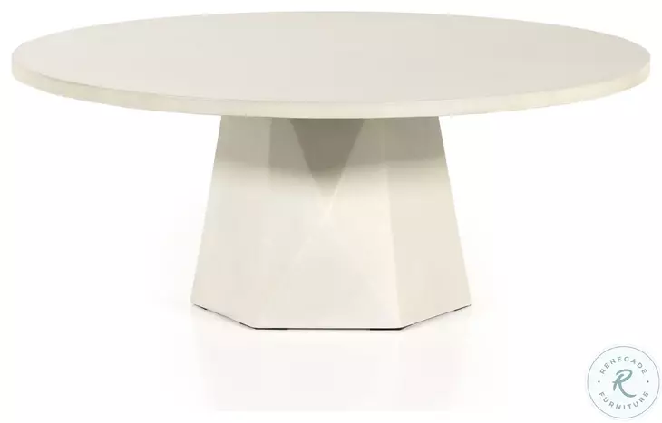Bowman White Concrete Outdoor Coffee Table