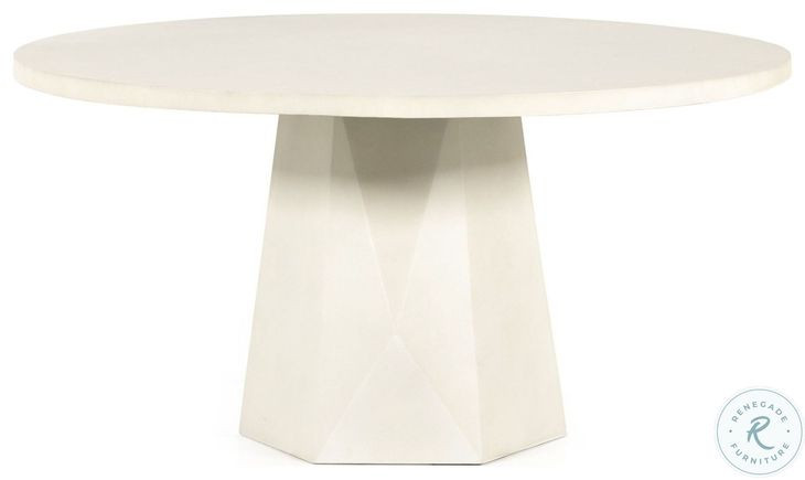 Bowman White Concrete Outdoor Dining Table