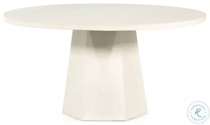 Bowman White Concrete Outdoor Dining Table