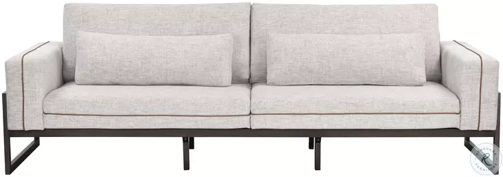 Belinda Symphony Greige and Bravo Cognac Sofa