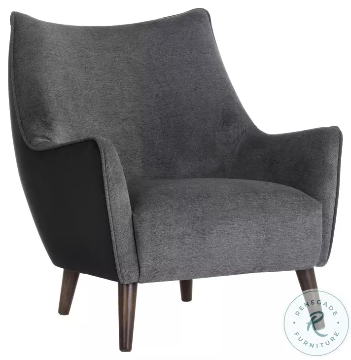 Sorrel Polo Club Kohl Grey And Abbington Black Lounge Chair
