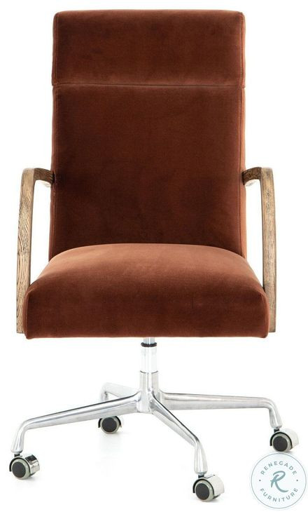 Bryson Distressed Nettlewood Burnt Auburn Desk Chair