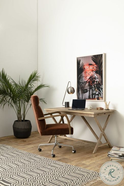 Bryson Distressed Nettlewood Burnt Auburn Desk Chair
