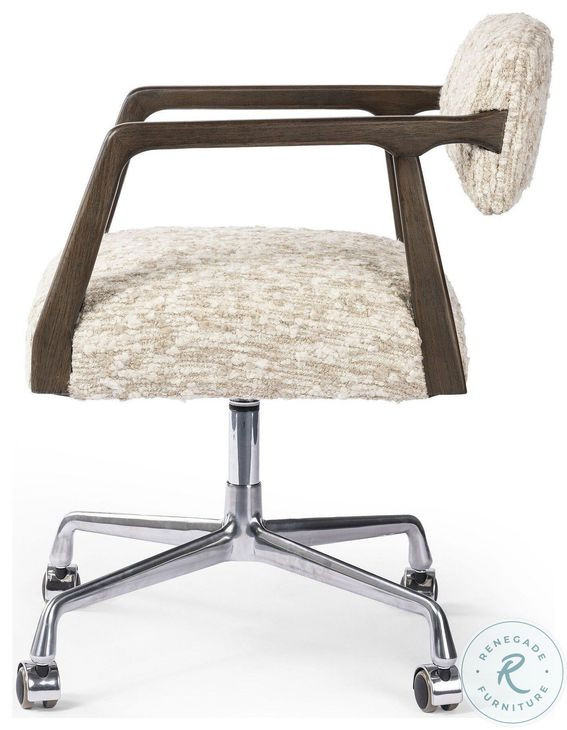 Paden Worn Oak Oval Home Office Set