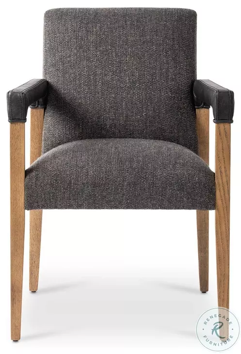 Reuben Lamont Oak Performance Fabric Dining Chair