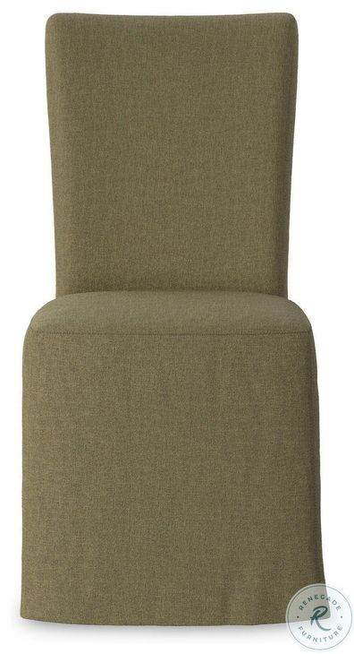 Vista Broadway Olive Slipcovered Dining Chair Set of 2