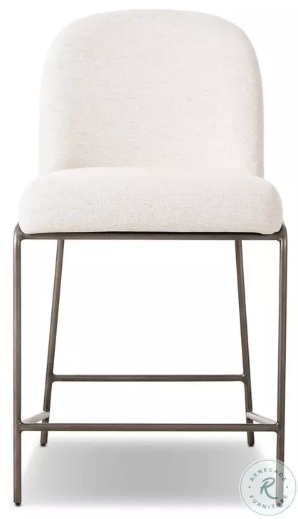 Astrud Crypton Nomad Snow Performance Fabric Counter Height Stool