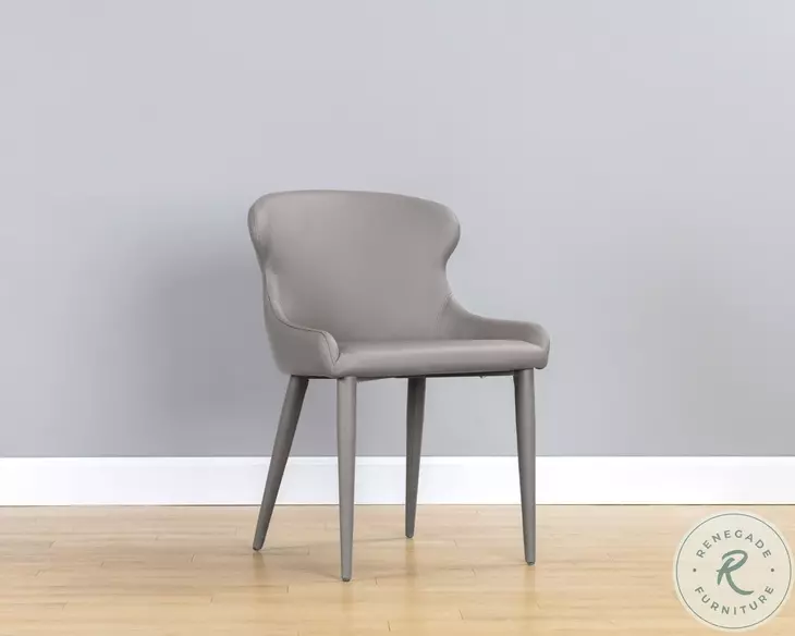 Evora Dillon Stratus Faux Leather Dining Chair Set of 2