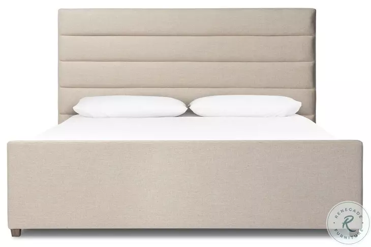 Daphne Alcala Taupe Performance Fabric King Upholstered Bed