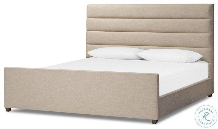 Daphne Alcala Taupe Performance Fabric King Upholstered Bed