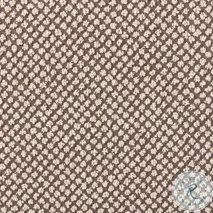 Sinclair Barrow Taupe Performance Fabric Round Ottoman