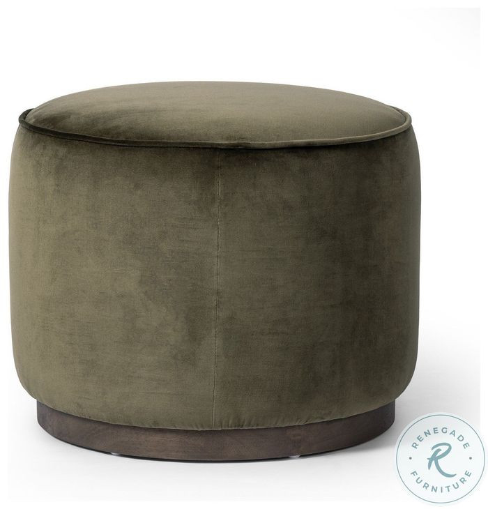 Sinclair Surrey Olive Round Ottoman