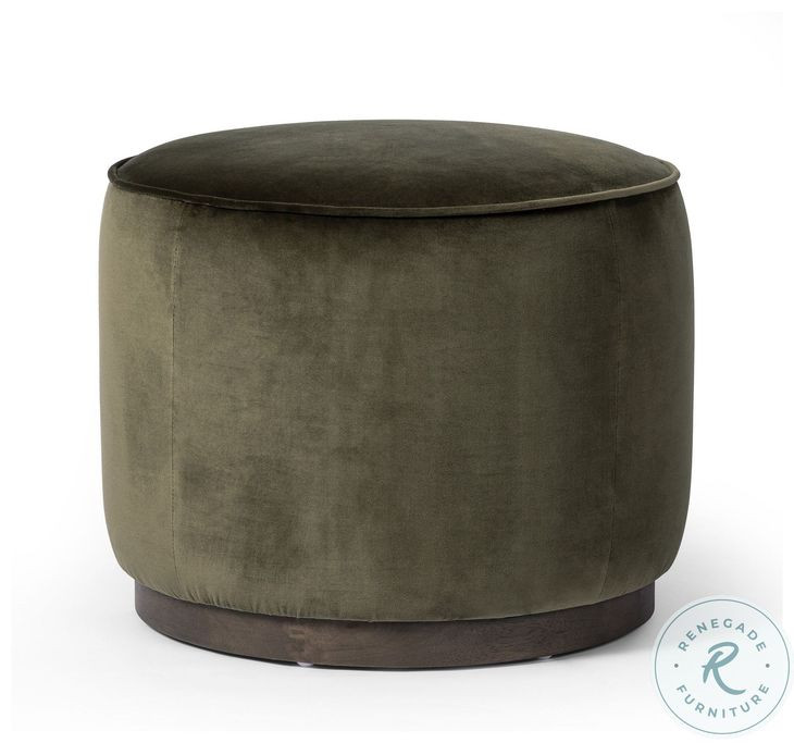 Sinclair Surrey Olive Round Ottoman